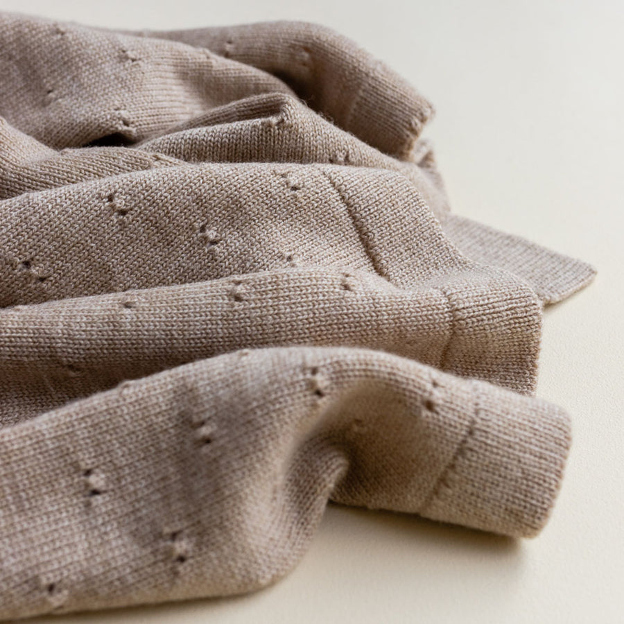 Bibi blanket - 100% Merino wool - Medium thick knit