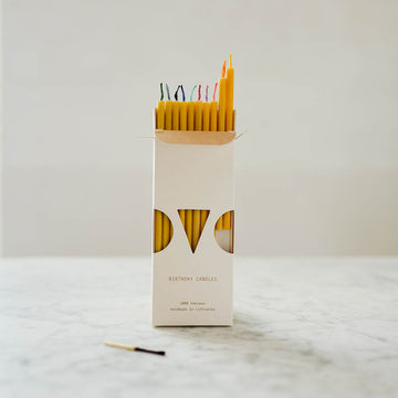 OVO things - Mini Birthday Candles - Beeswax - Natural - Handmade - Zoenvoorgust.com