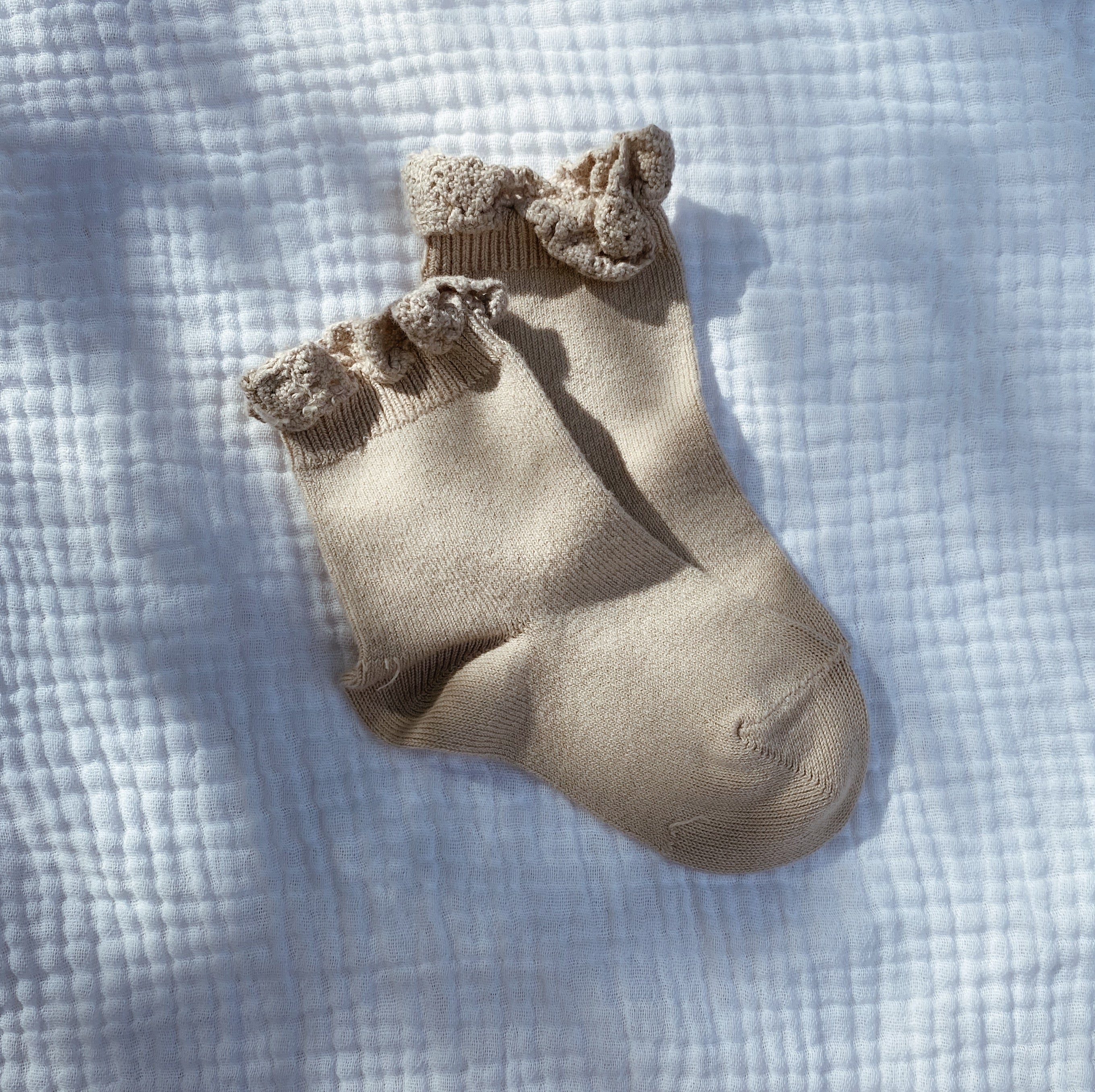 condor Ruffle Socks - Earthy Colors Socks Sand / 3-6m