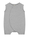 Sleeveless Baby Suit - Organic cotton - Grey Melange