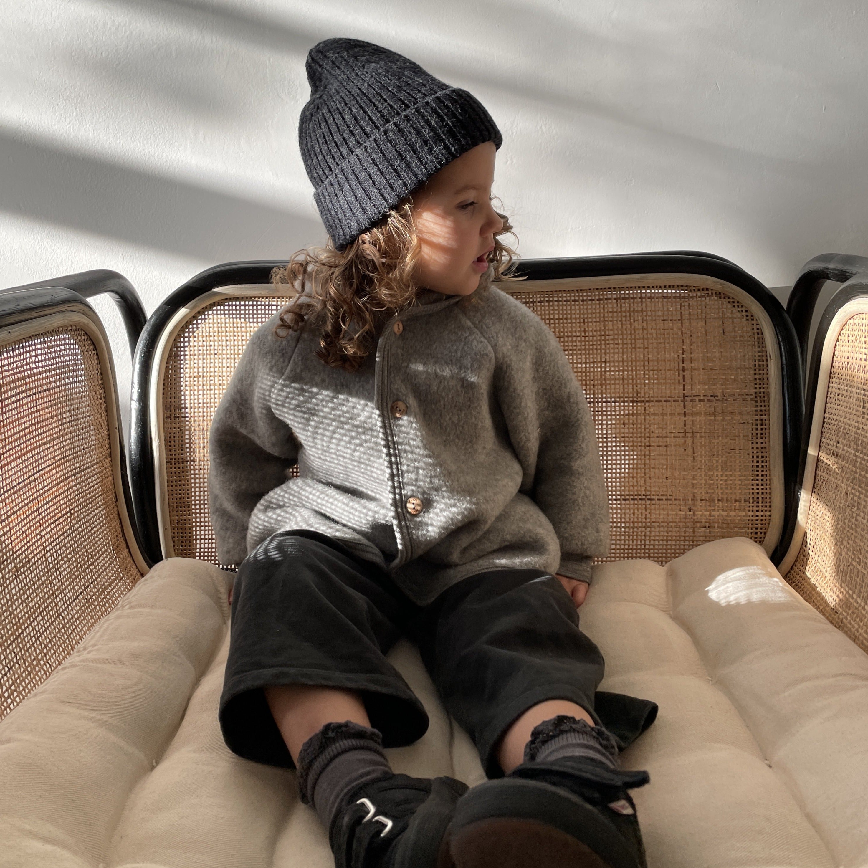 Tothemoon ☾ Beanie - 100% wool - Handmade in Portugal - For you & Mini Outerwear Beige / Baby (0-1 Years)