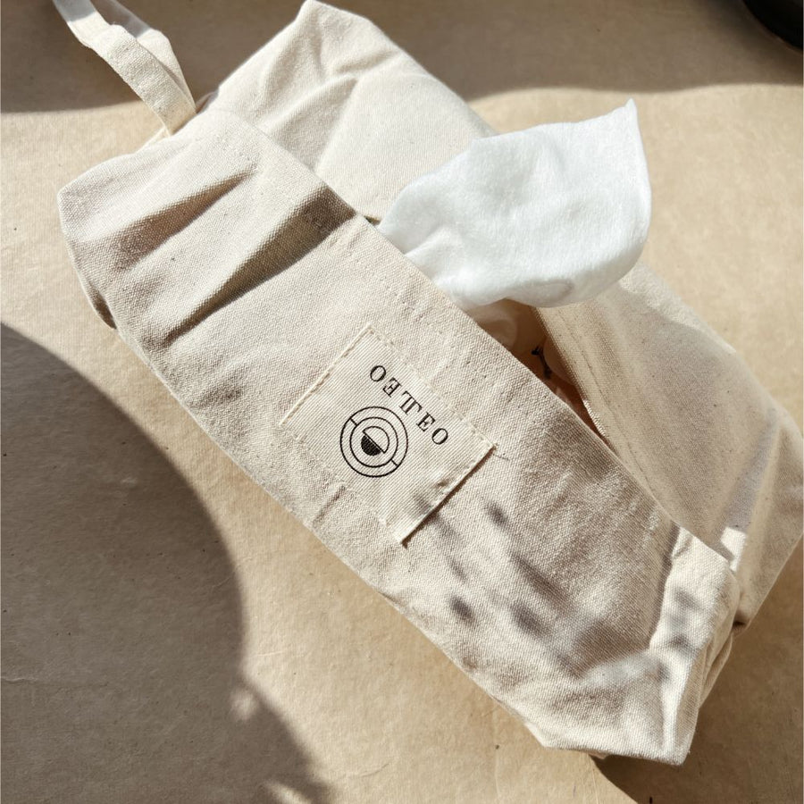 Wet wipe holder - Organic canvas cotton - Natural
