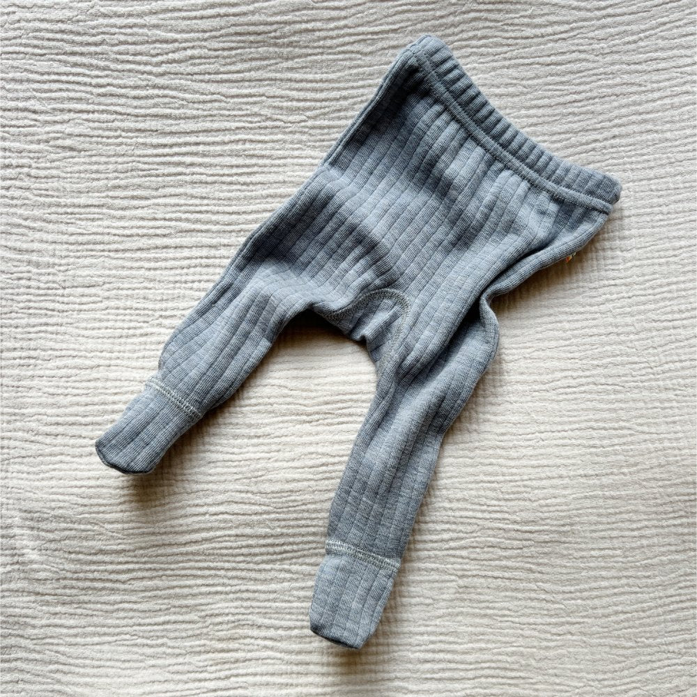Joha Footed pants - 100% Wool Rompers Light grey melange / 50