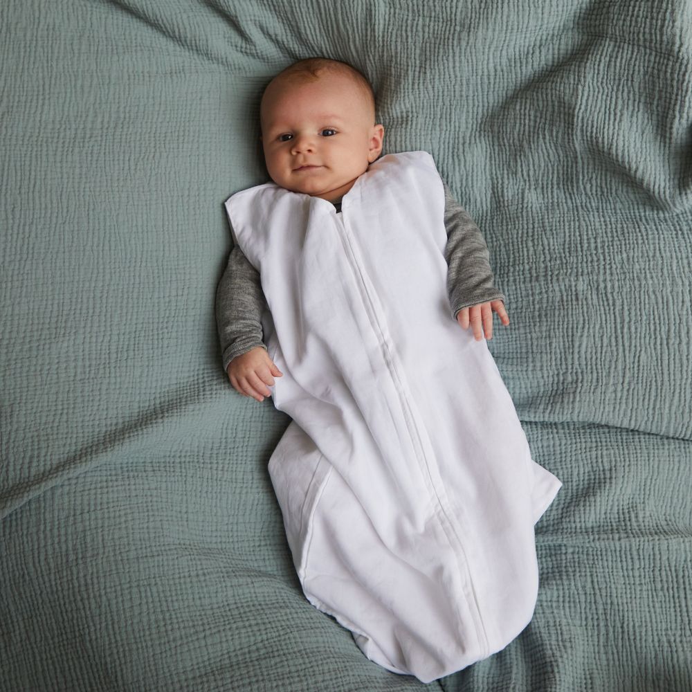 Khasto Baby Sleeping Bag - Organic Cotton sleeping bag 80cm / White