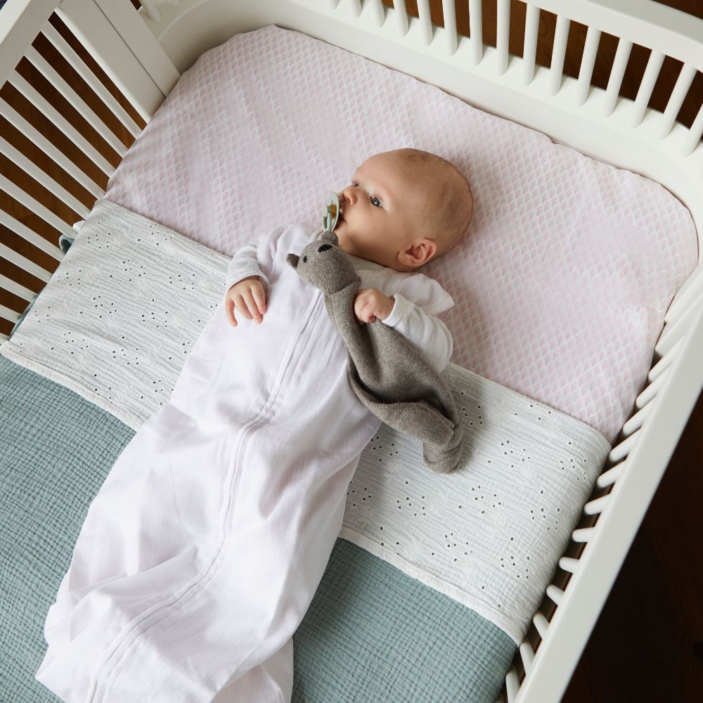 Khasto Baby Blanket - 3 Layers Cotton Cashmere Blankets Blue candle