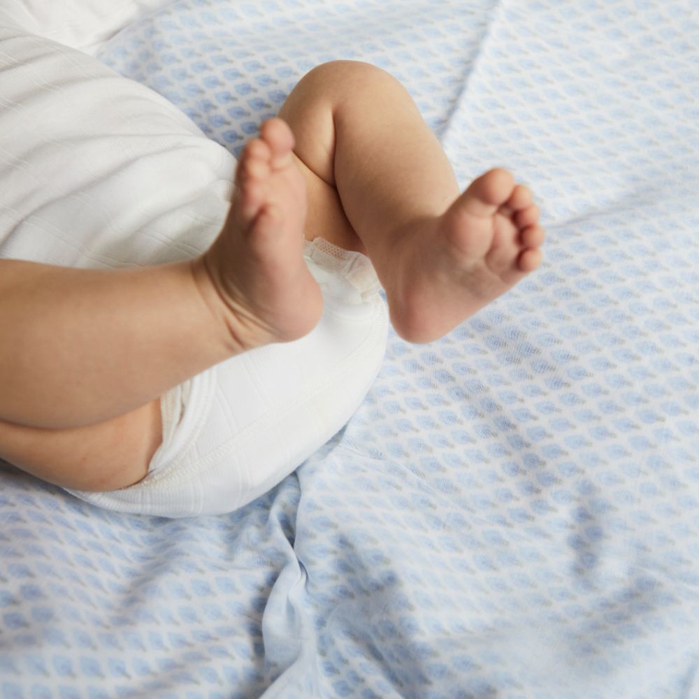 Khasto Baby Blanket - 3 Layers Cotton Cashmere Blankets Blue candle