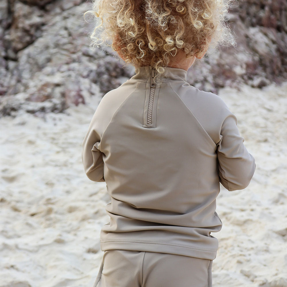 Ina Swim Shirt long sleeve - Sustainable Zwemkleding Sand / 6m