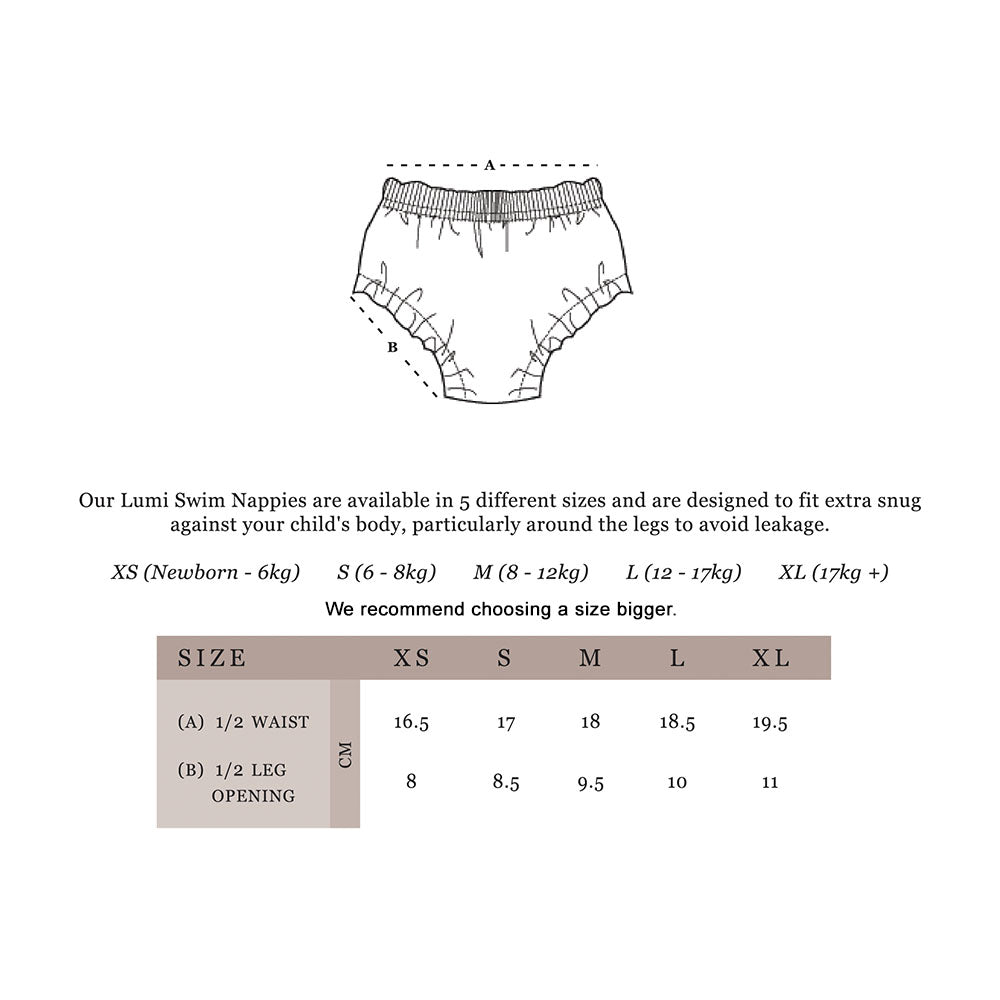 Ina Reusable Swim Nappy - Sustainable Swimwear Sand / X- Small / 4kg - 6kg