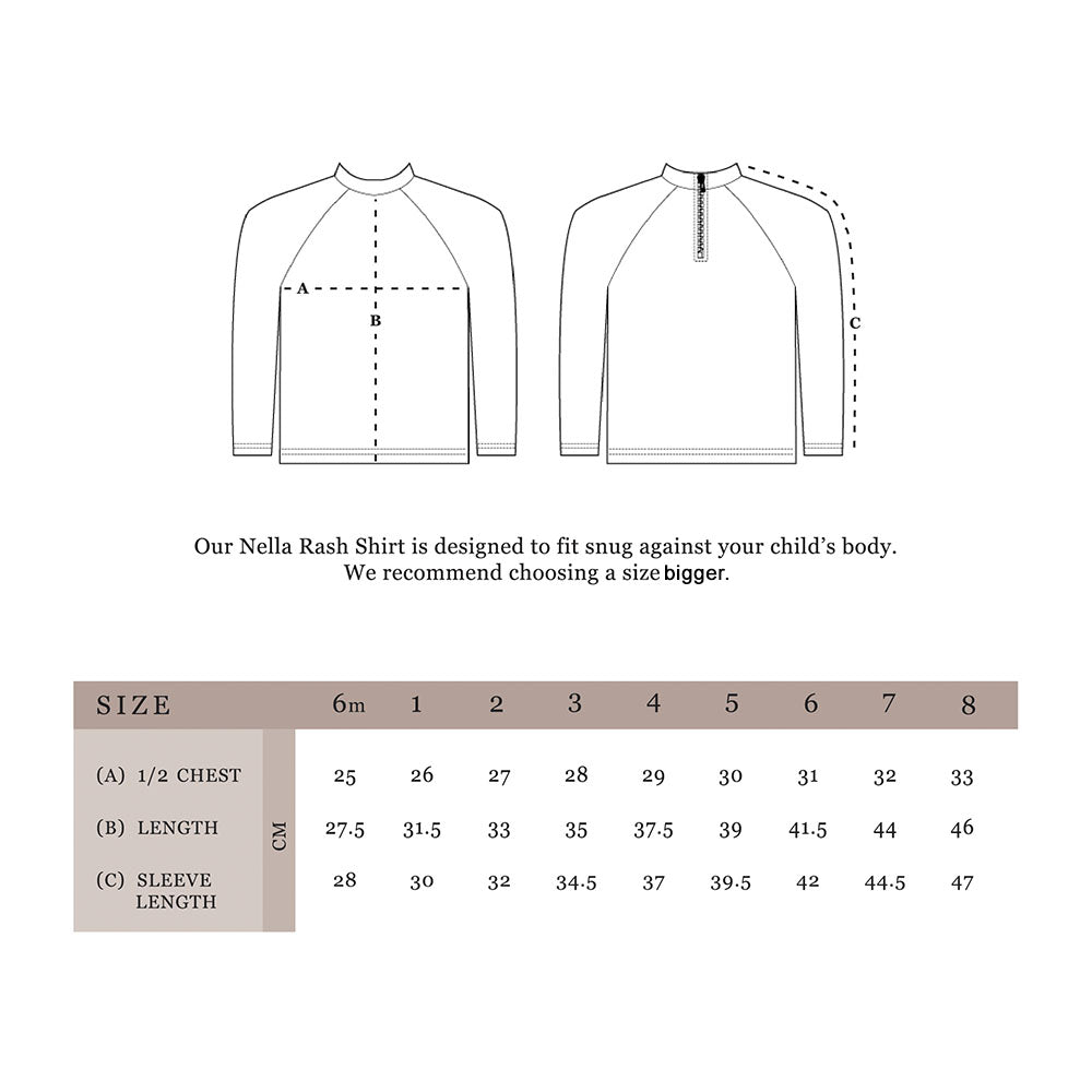 Ina Swim Shirt long sleeve - Sustainable Zwemkleding Sand / 6m