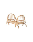Doll bed - Bamboo & rattan - Hand-braided
