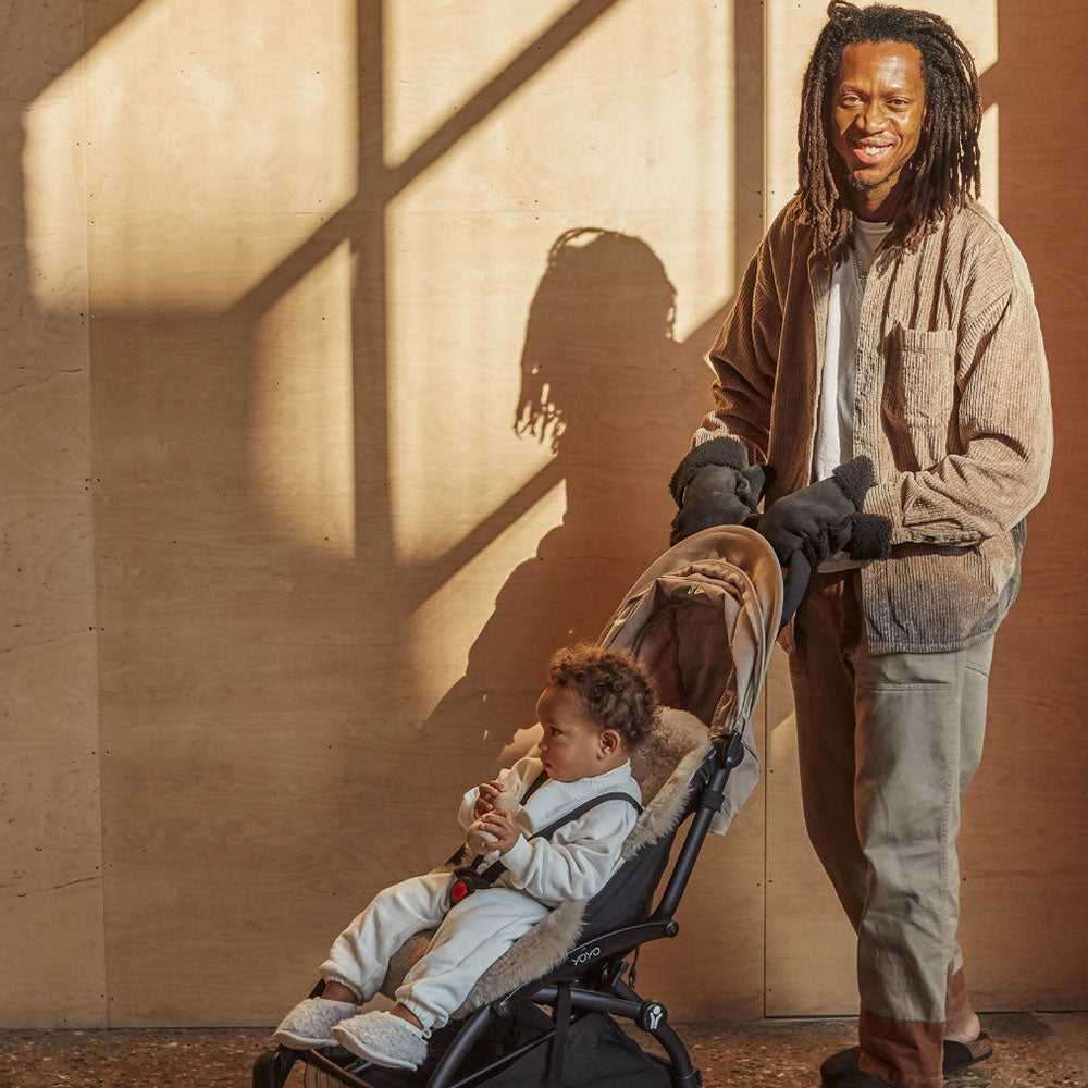 Binibamba Buggy mittens - 100% Merino Sheepskin Accessoires Elephant