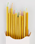 Mini Birthday Candles - 100% Beeswax - 10 Pack