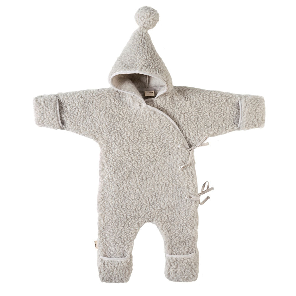 Binibamba Snuggle suit - 100% Wool - Milk Outerwear Small (0-6m)