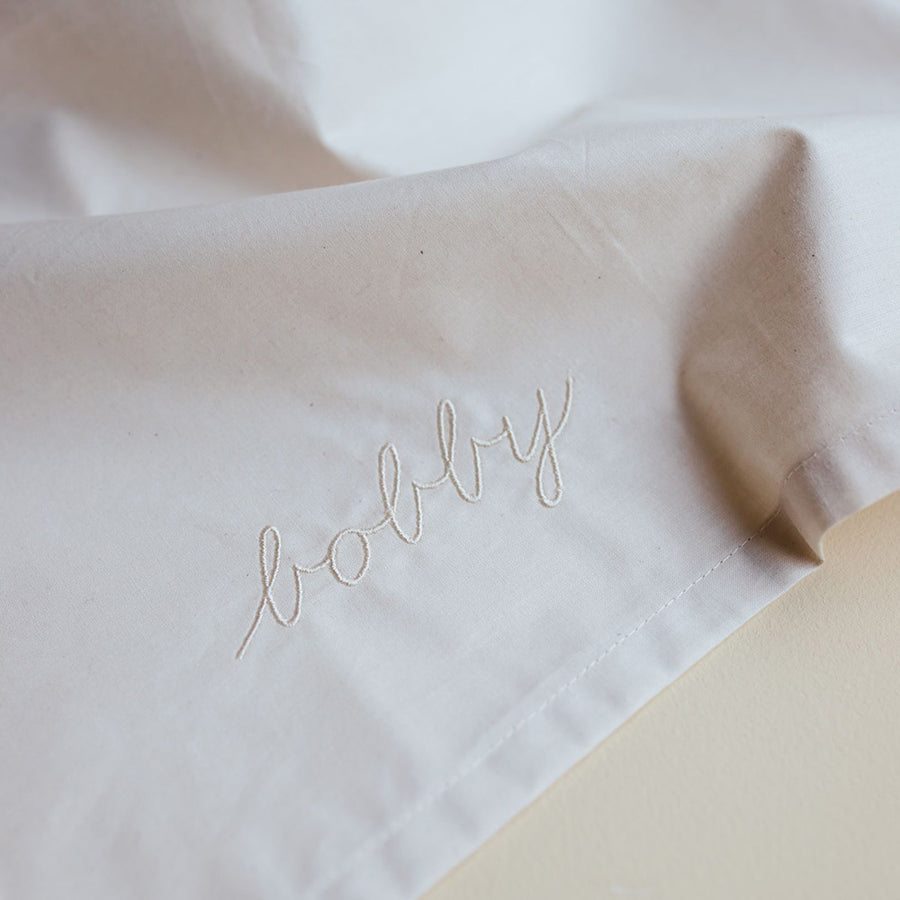 Sheet - Natural percale cotton - Personalized