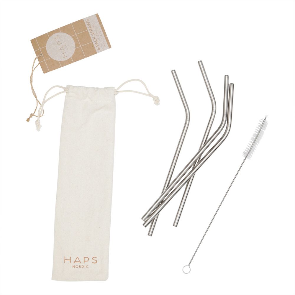 Haps Nordic - Reusable straws - Steel - 4-Pack - zoenvoorgust.com ...