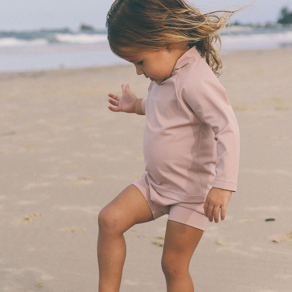 Ina Swim Shirt long sleeve - Sustainable Zwemkleding Rose / 6m
