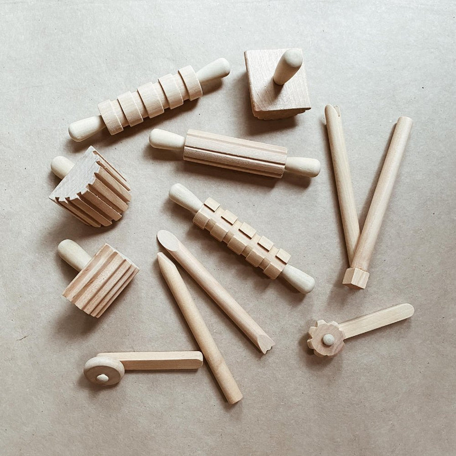 Tothemoon - Wooden Tools - 12 pieces - Zoenvoorgust.com