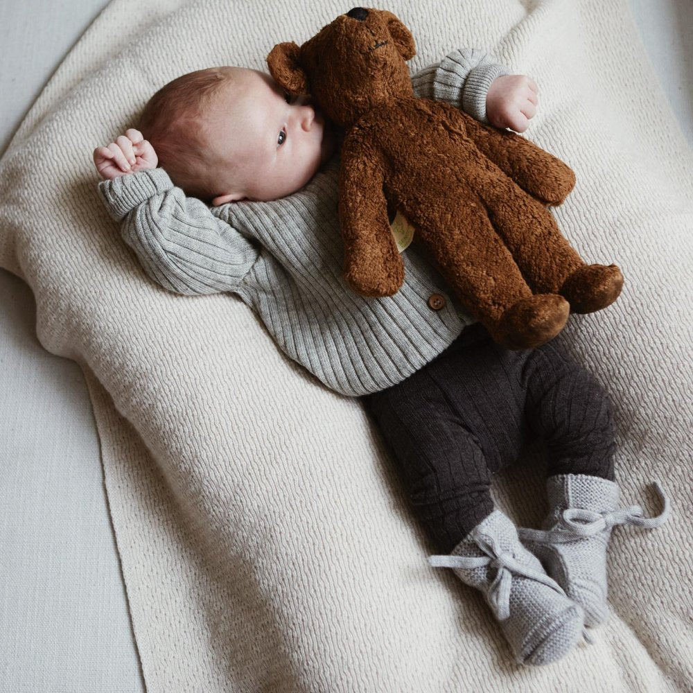 Hvid Hvid Dora blanket - 100% Merino wool - Thick knit Blankets Sesame