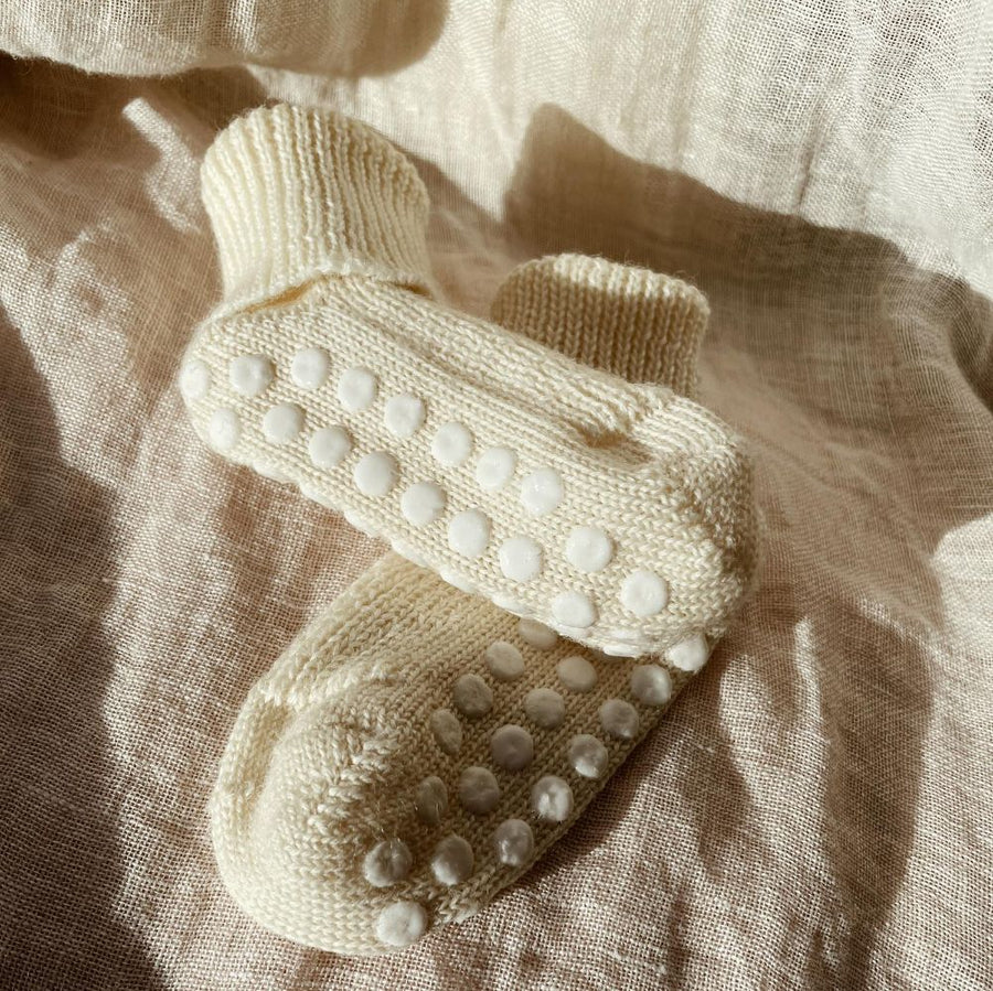Child's Grippy Organic Wool Socks - Woollykins