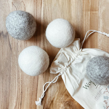 Woolen dryer balls - 100% Wool - Set of 4