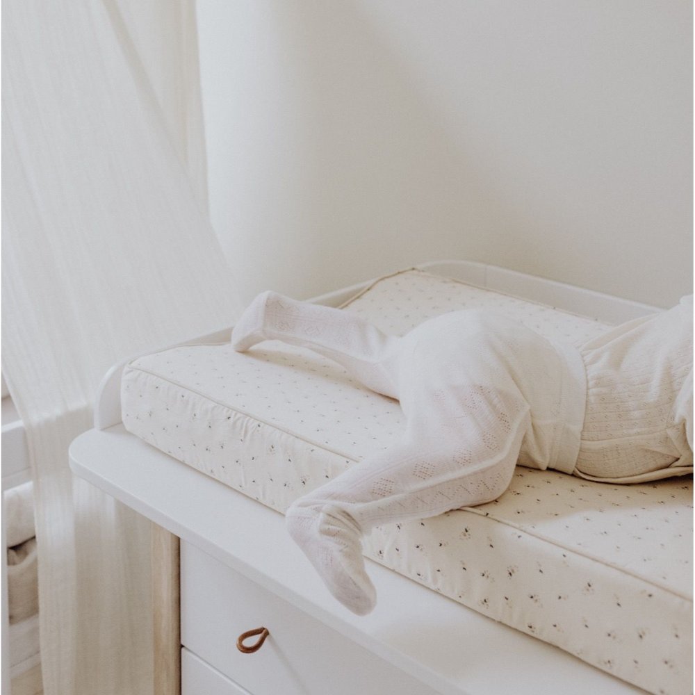 Joha Footed Baby Pants - Wool & Silk - Pointelle - Natural Clothing 50