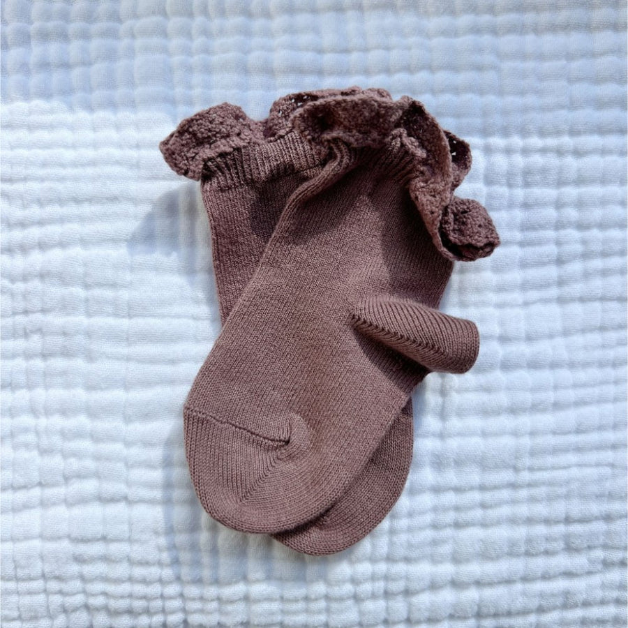 Ruffle Socks - Earthy Colors