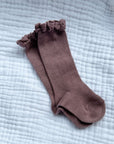 Ruffle Knee Socks - Earthy Colors