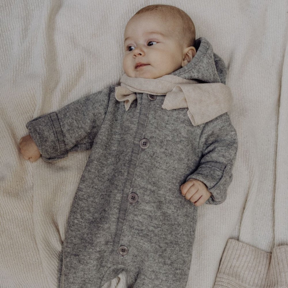 Disana Winter overall - Boiled wool Light Grey / 50/56