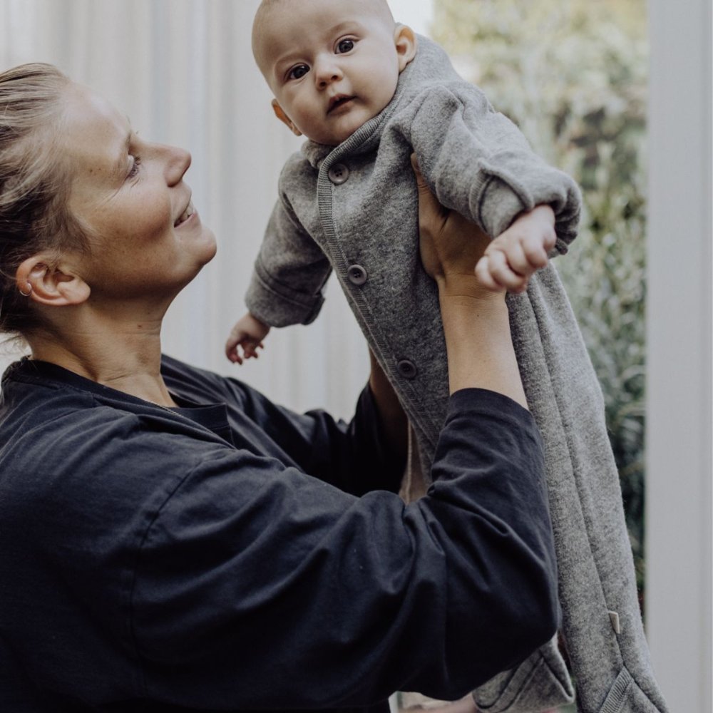 Disana Winter overall - Boiled wool Light Grey / 50/56