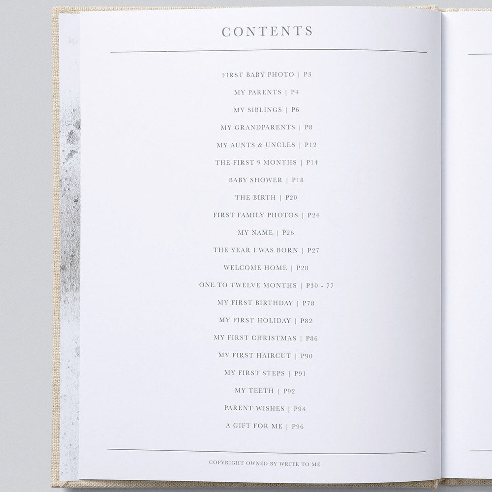 Write to me Baby journal - The first year - With box Books Default Title
